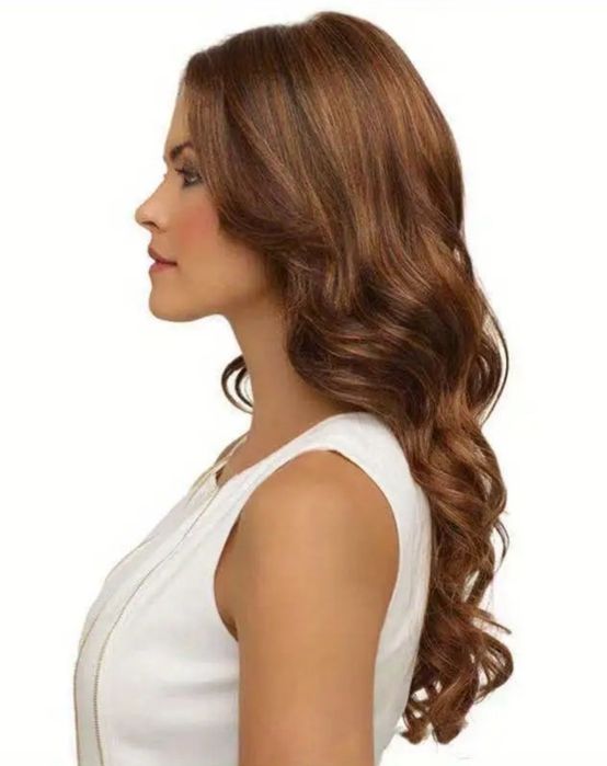 Długa peruka brąz 66cm