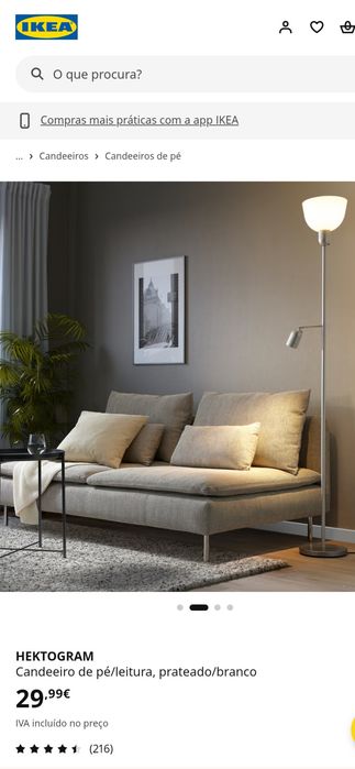 Candeeiros de pé/leitura IKEA - metade do preço