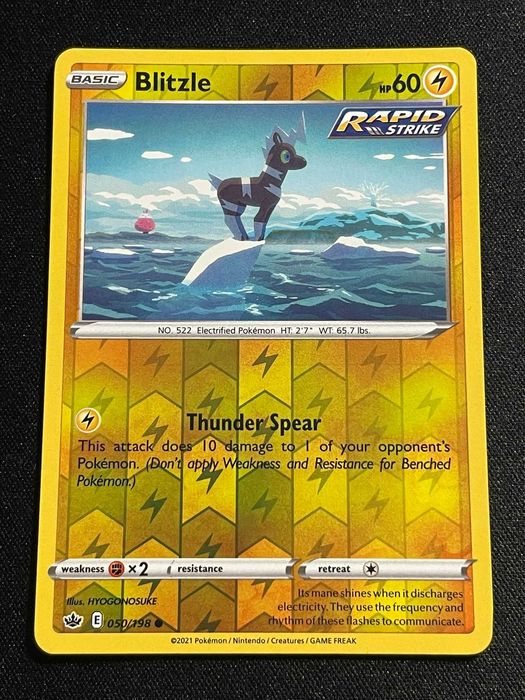 Carta Pokémon Blitzle 50/198 Chilling Reign