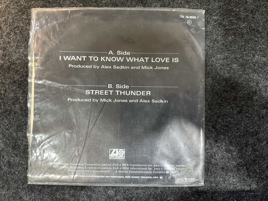 Foreigner I Want To Know What Love Is / Street Thunder 45 RPM - Vinyl