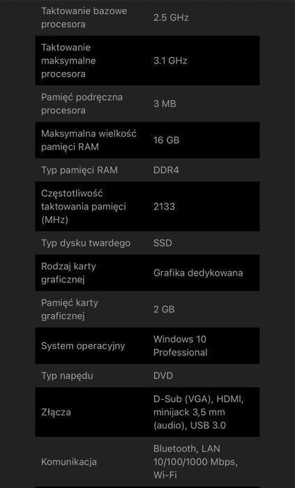 Lenovo ThinkPad E570 - uzywany przez 2miesiace