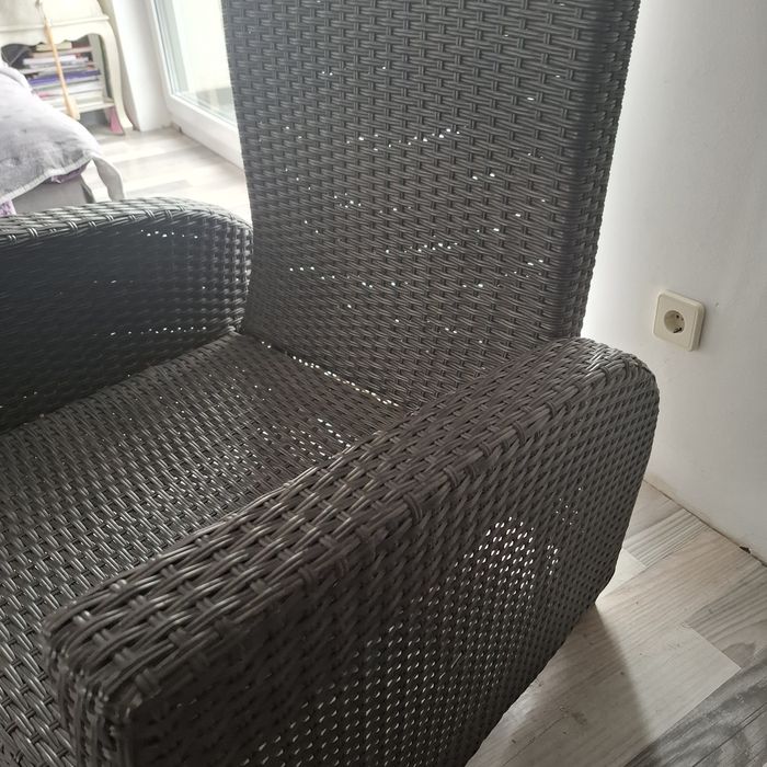 Fotel rattanowy relax duży