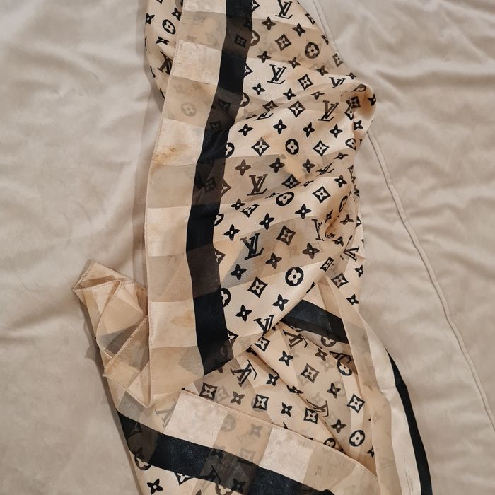 Lenço grande com logotipo Louis Vitton