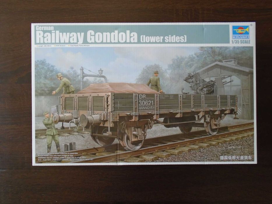 Model wagonu German Railway Gondola, Trumpeter 01518, skala  1/35.