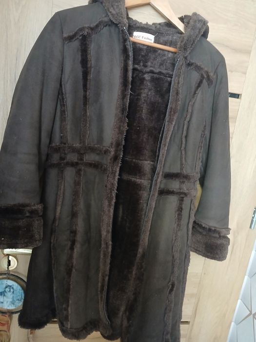 Brązowy Kożuszek M Kaptur