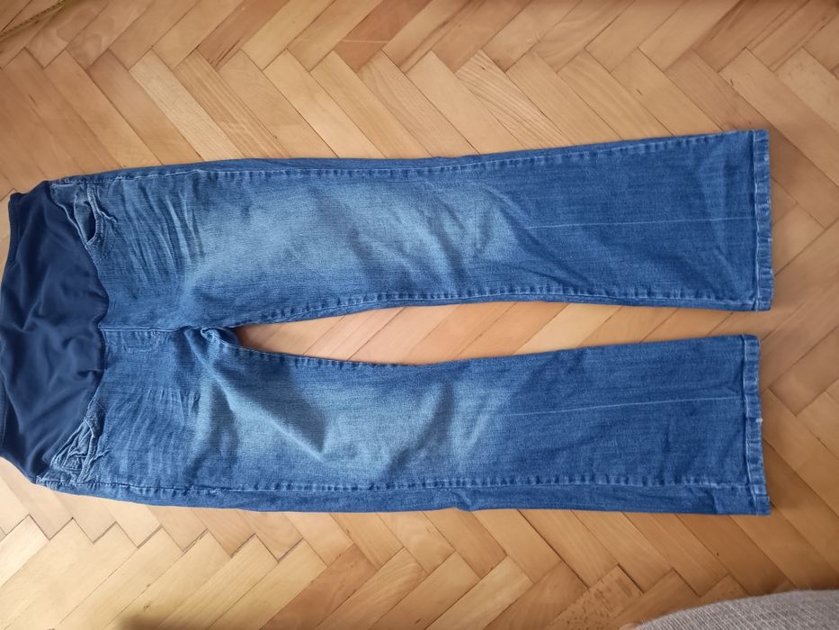 Jeansowe spodnie ciążowe Next r.44