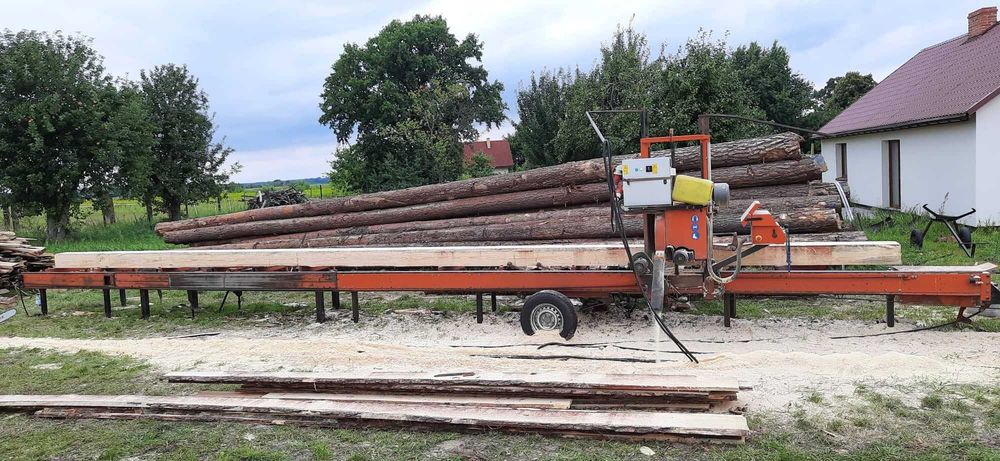 tartak objazdowy tartak przejezdny tartak przewoźny