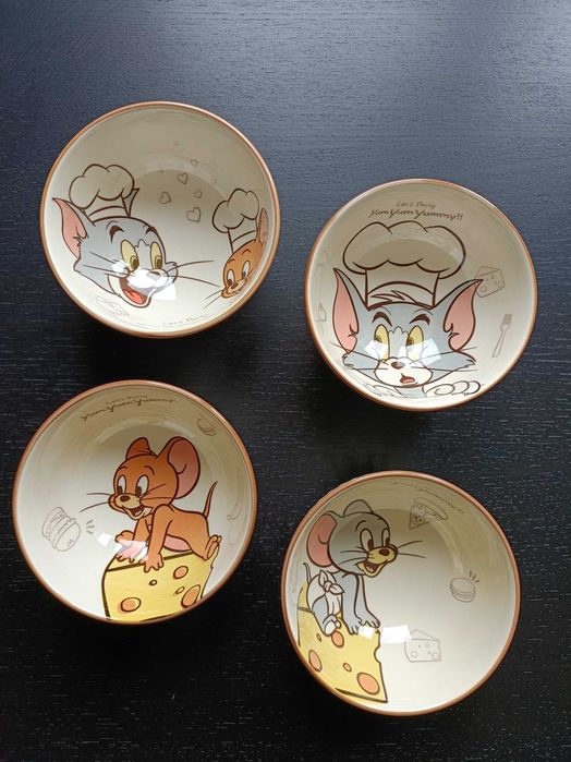 Zestaw 4 małych misek Tom & Jerry