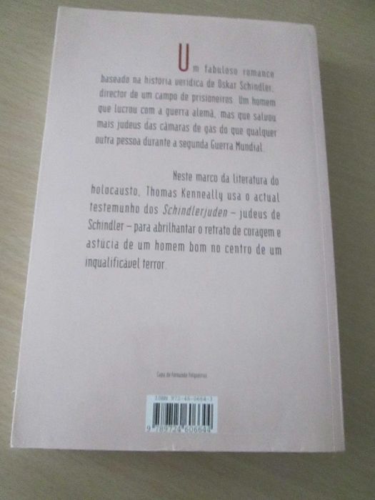 A Lista de Schindler de Thomas Keneally