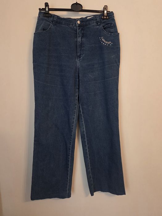 spodnie damskie jeansy jeansowe dzwony Lafeinier 46