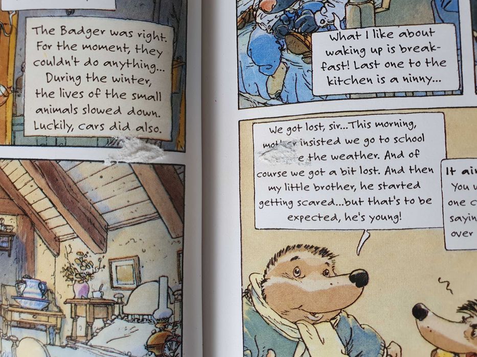 Conjunto de 4 livros usados de banda desenhada The Wind in The Willows