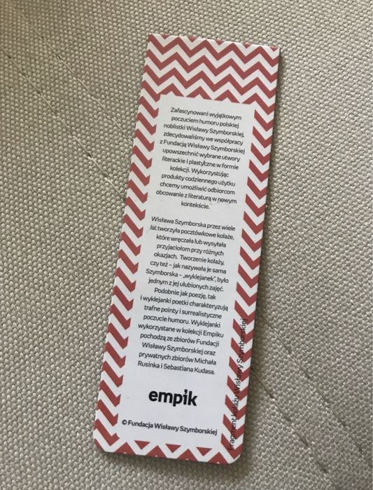 Wisława Szymborska wycinanki kolaż Empik zakładka magnetyczna