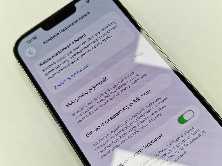 Iphone 13 PRO MAX 128GB/ Graphite/ Bat 78%/ Grade A- + ładowarka