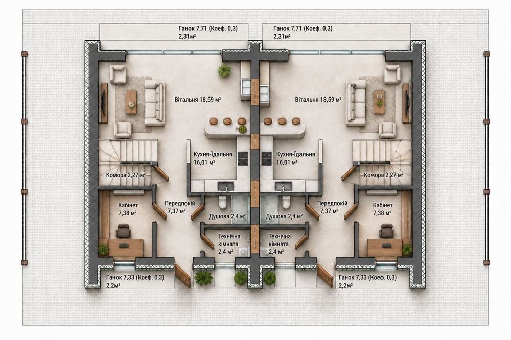 Котедж з ремонтом 128 м² + 59 м² у подарунок | Закрите містечко, басейн, дит. майданчик, магазин | 10% перший внесок, розтермінування 24 міс