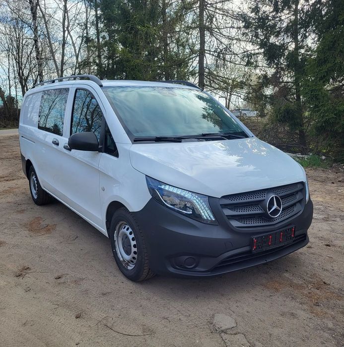 Mercedes-Benz Vito Long Brygadówka Doka 6 Osób  Org.przebieg 112tyś/km # Faktura 23% # Brygadówka # Doka # Klima # Hak