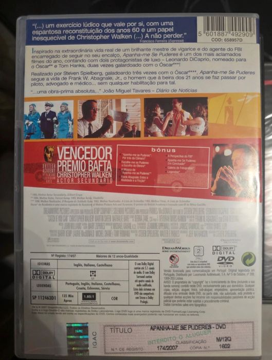 DVD Catch Me If You Can64552447043586121