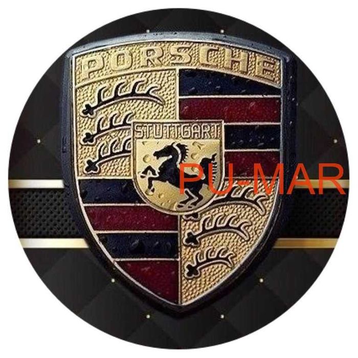 Opłatek na tort Urodziny Porshe Logo Auto Samochód