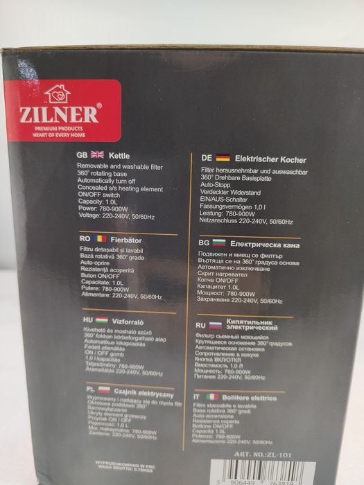 Nowy Czajnik Elektryczny Zilner