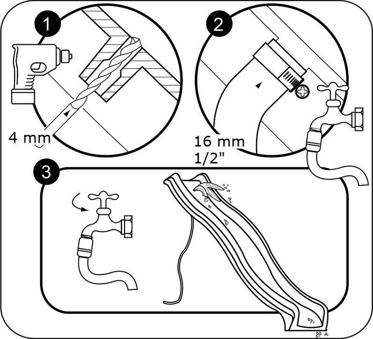 Ślizg "fala" - czerwony - wysokość 150cm - długość 300cm