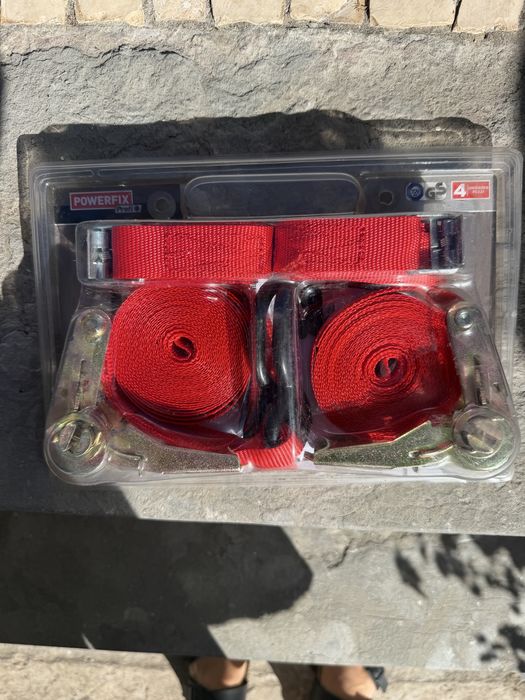 Set de 4 Cintas de Aperto c/ Roquete Powerfix Profi (Novo/Selado)