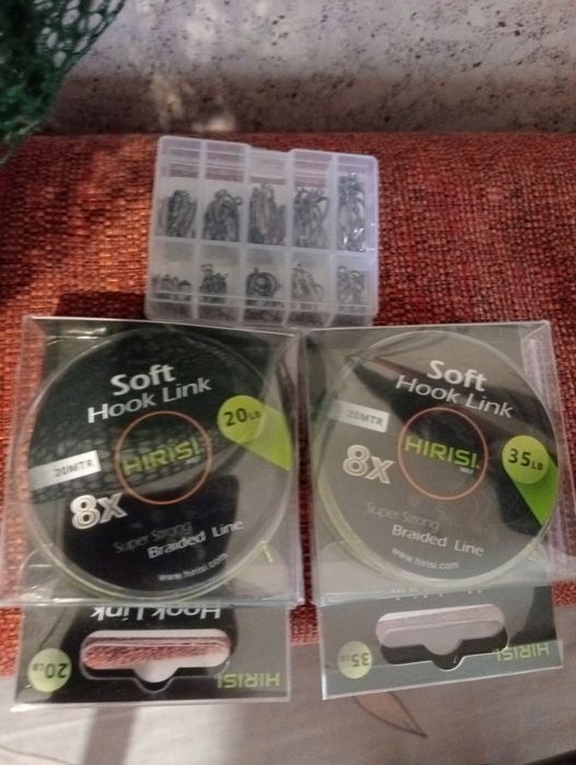 крючки, поводок, удилище