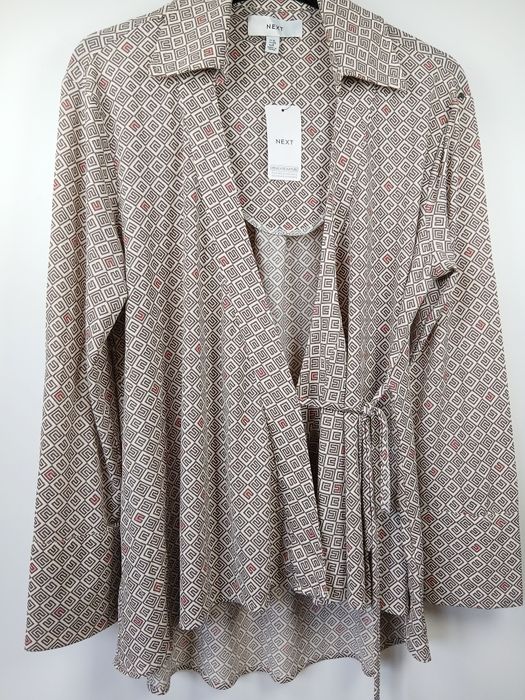 Bluzka koszulowa NEXT M/L 40 wiązana kopertowa elegancka