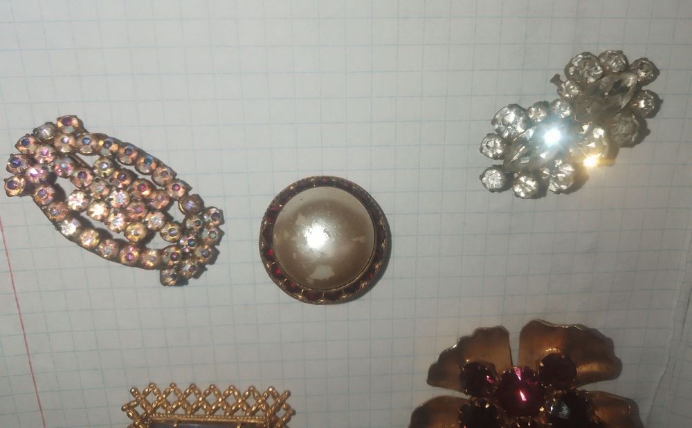 Брошь винтажная позолота