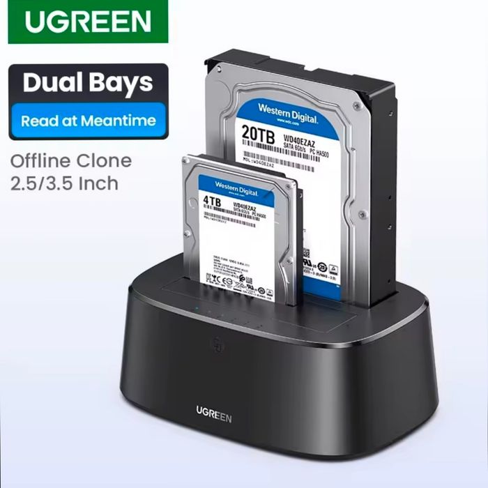 Док-станція UGREEN для жорстких дисків 2.5"/3.5" нова