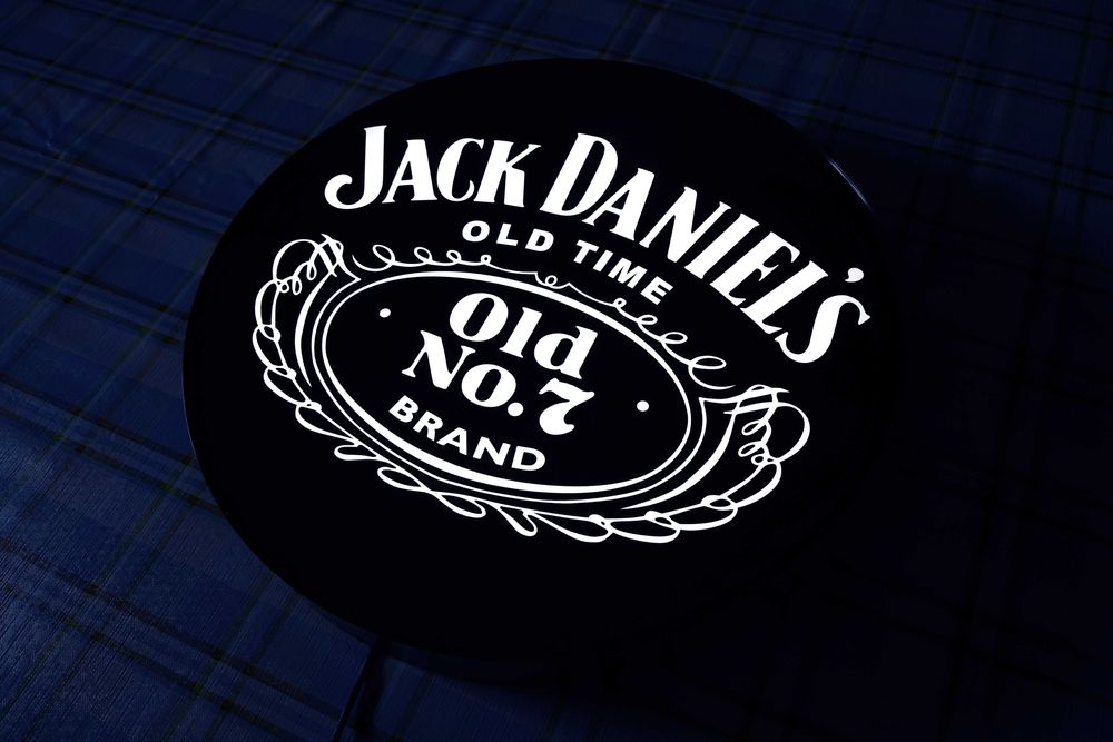 LED Neon JACK DANIELS, Logo 3D, Reklama do baru, Plafon, Prezent