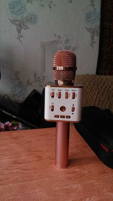 Беспроводной микрофон караоке - Колонка с динамиком Bluetooth с чехлом