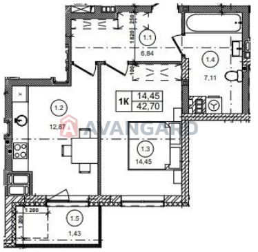 1-кімнатна квартира за адресою вул. Морозна (площа 42 м²) - Atlanta.ua - фото 5