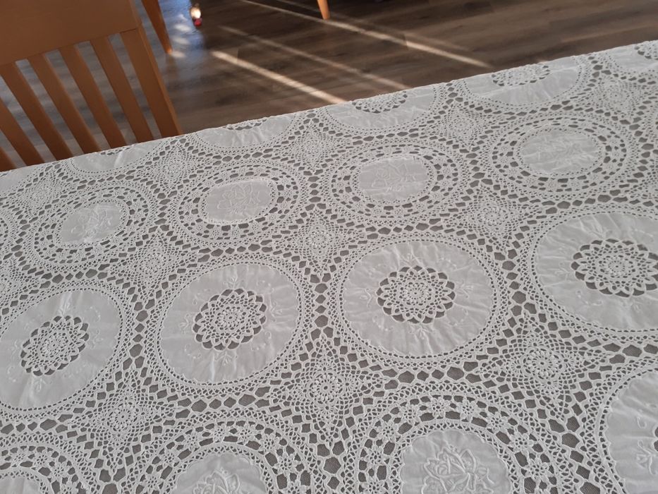 Toalha em croché feita mao