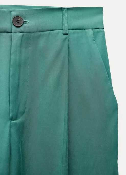 ZARA Szerokie spodnie z wysokim stanem Szwedy Kuloty 36 S Modal NOWE