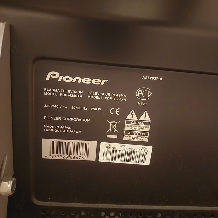 Плазменный телевизор телевізор Pioneer Kuro PDP-4280XA
