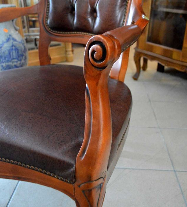 Fotel Ludwik  Stylowy Skóra Chesterfield /Meble Stylowe Grodzisk Maz