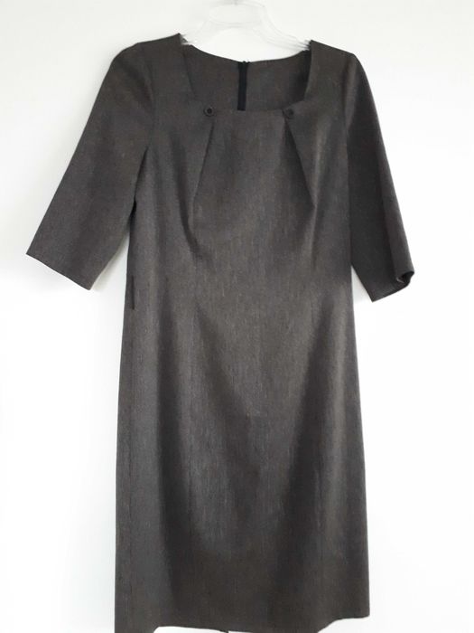 Elegancka sukienka z rękawem 3/4, rozmiar 40