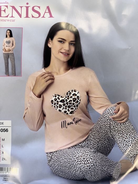 Piżama damska panterka bawełna