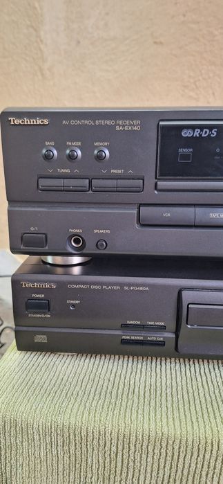 Wieża zestaw technics amplituner sa-ex140 190W i cd sl-pg480A