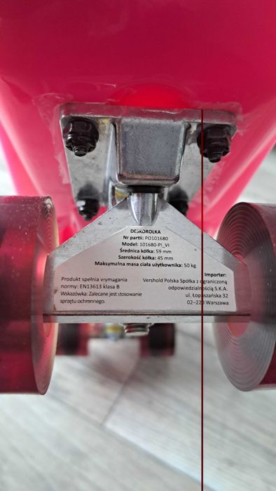 Plastikowa deskorolka fiszka do 50 kg speed board