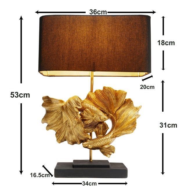 Kare Design Lampa stołowa Goldfish 53cm
