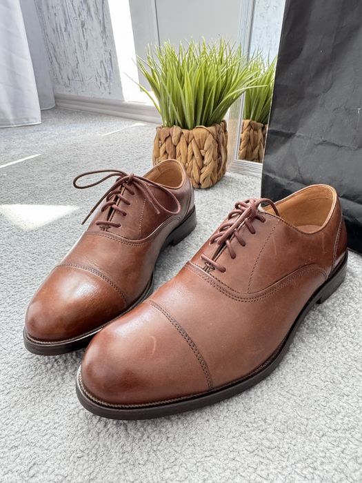 Чоловічі стильні шкіряні туфлі Clarks Dutti boss 41-42