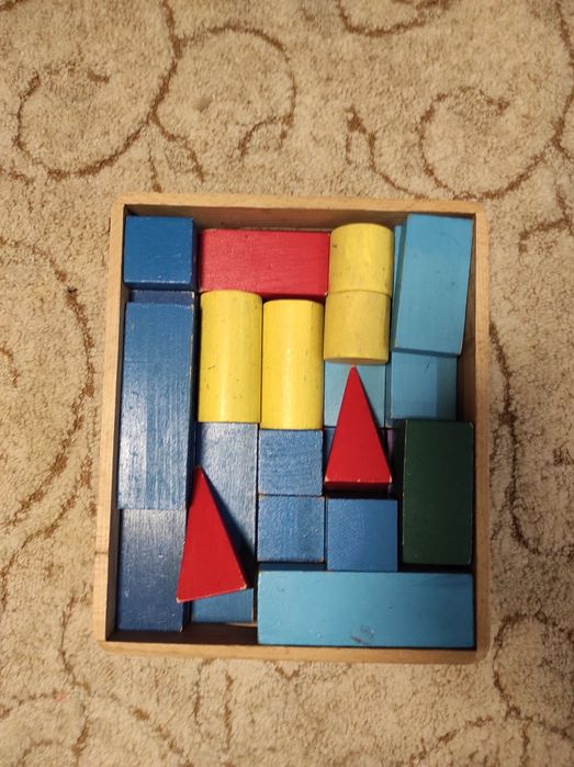 Деревянные ЭКО кубики конструктор 50 деталей