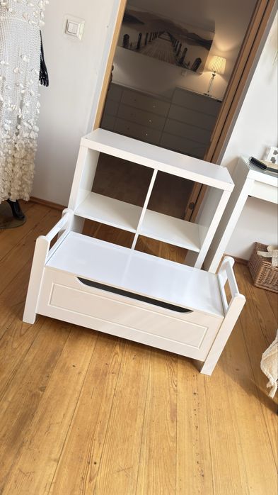 Meble zestaw, ikea regał kallax 2x2  + skrzynia siedzisko