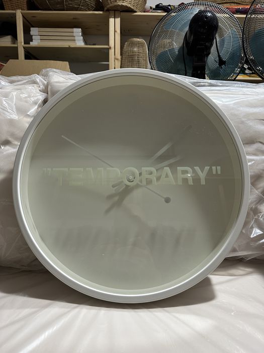 Relogio parede Virgil Abloh x IKEA Markerad "Temporary"