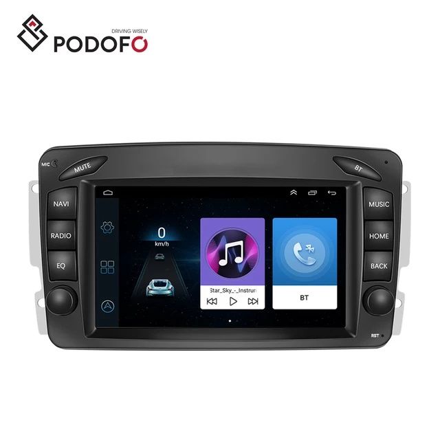 Auto Rádio Android 13 2din Mercedes W203/209/210 GPS Navi WiFi M-Link