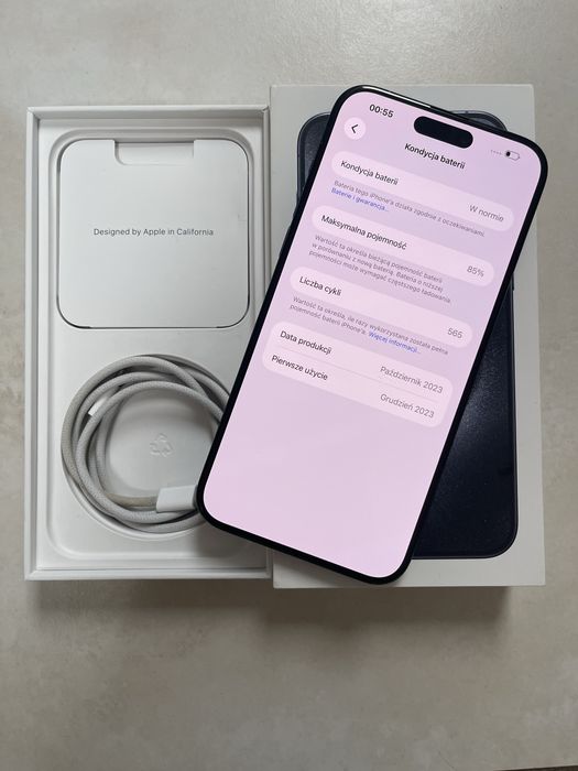 Iphone 15 Pro Max 256GB Blue Titanium + gratisy