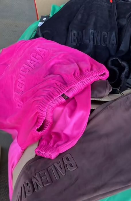 Dres damski hit welur Balensiaga M pink,chocolate