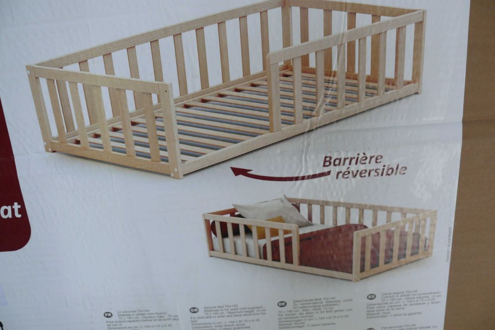 Cama de chão com barreiras