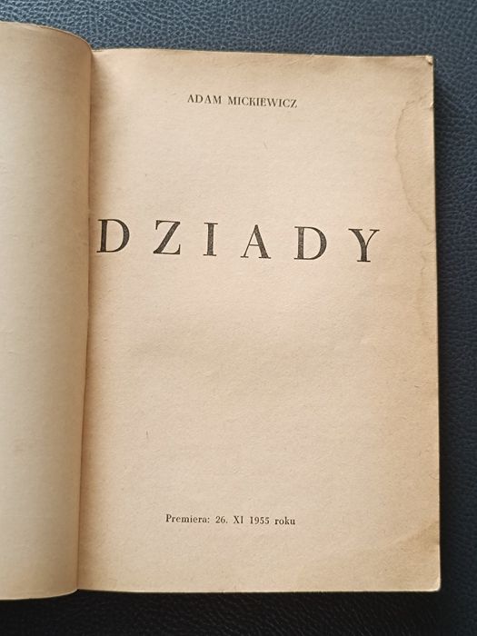 Stary program teatralny  DZIADY Teatr Polski 1955