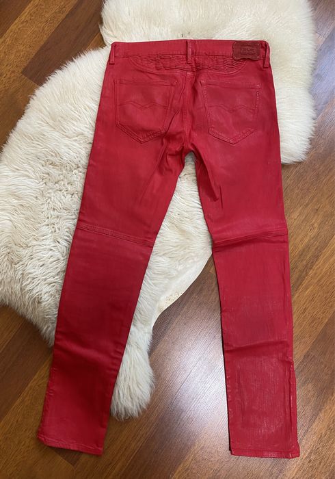Джинсы replay красные